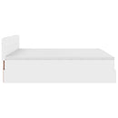 osmannisk sengeramme med madras 200x200 cm kunstlæder hvid