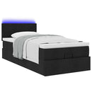 ottoman seng med madras & LEDs 80x200 cm stof sort