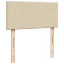 osmannisk sengeramme med madras 80x200 cm stof cremefarvet