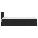 osmannisk sengeramme med madras 90x190 cm stof sort