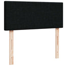 ottoman seng med madras & LEDs 120x190 cm stof sort