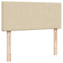 osmannisk sengeramme med madras 120x200 cm stof cremefarvet