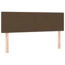 Ottoman seng med madras & LEDs Mørkebrun 140x190 cm Stof