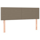 Ottoman seng med madras & LEDs Taupe 140x190 cm Stof