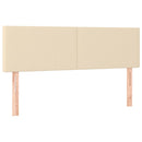 Ottoman seng med madras & LEDs fløde 140x200 cm Stof