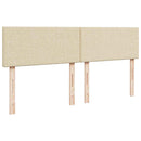 osmannisk sengeramme med madras 160x200 cm stof cremefarvet