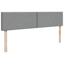 ottoman seng med madras & LEDs 180x200 cm stof lysegrå