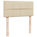 osmannisk sengeramme med madras 90x190 cm stof cremefarvet