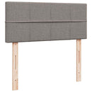 ottoman seng med madras & LEDs 120x190cm stof gråbrun