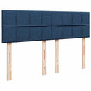 ottoman seng med madras & LEDs 140x190 cm stof Blå
