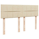 Ottoman seng med madras & LEDs fløde 140x200 cm Stof