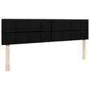 osmannisk sengeramme med madras 160x200 cm stof sort