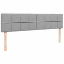 ottoman seng med madras & LEDs 180x200 cm stof lysegrå