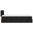 ottoman seng med madras 100x200 cm stof sort