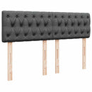 ottoman seng med madras & LEDs 140x190 cm stof Mørkegrå
