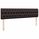 ottoman seng med madras & LEDs 180x200cm stof mørkebrun