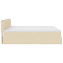 ottoman seng med madras & LEDs 180x200cm stof cremefarvet