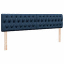 ottoman seng med madras & LEDs 180x200cm stof blå