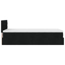 ottoman seng med madras & LEDs 80x200 cm stof sort