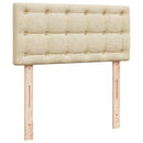 ottoman seng med madras 100x200 cm stof cremefarvet