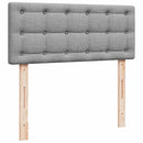 ottoman seng med madras 120x190 cm stof lysegrå