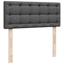 ottoman seng med madras & LEDs 120x190 cm stof mørkegrå