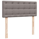 ottoman seng med madras & LEDs 120x190cm stof gråbrun