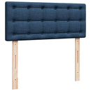 ottoman seng med madras & LEDs 120x190cm stof blå