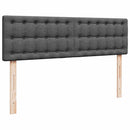 ottoman seng med madras & LEDs 140x190 cm stof Mørkegrå