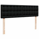 ottoman seng med madras & LEDs 140x190 cm stof Sort