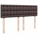 Ottoman seng med madras & LEDs Mørkebrun 140x190 cm Stof