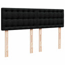 Ottoman seng med madras & LEDs Sort 140x200 cm Stof