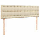 Ottoman seng med madras & LEDs fløde 140x200 cm Stof