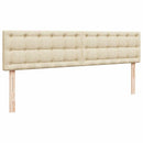osmannisk sengeramme med madras 160x200 cm stof cremefarvet