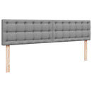 ottoman seng med madras & LEDs 180x200 cm stof lysegrå