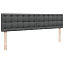 ottoman seng med madras & LEDs 180x200cm stof mørkegrå