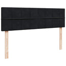 osmannisk sengeramme med madras 140x190 cm fløjl sort