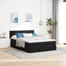 osmannisk sengeramme med madras 140x190 cm fløjl sort