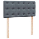 osmannisk sengeramme med madras 90x200 cm fløjl mørkegrå