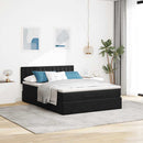 osmannisk sengeramme med madras 140x190 cm fløjl sort