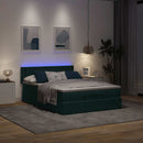 osmannisk sengeramme med madras 140x200 cm fløjl mørkegrøn