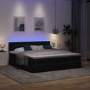 osmannisk sengeramme med madras 160x200 cm fløjl sort