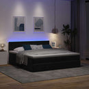 osmannisk sengeramme med madras 180x200 cm fløjl sort