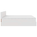 osmannisk sengeramme med madrasser 160x200 cm kunstlæder hvid