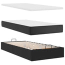 osmannisk seng med madrasser & LEDs 180x200 cm kunstlæder sort