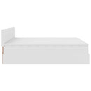 osmannisk sengeramme med madrasser 200x200 cm kunstlæder hvid