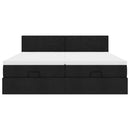 osmannisk sengeramme med madrasser 160x200 cm stof sort