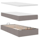 osmannisk sengeramme med madrasser 160x200 cm stof gråbrun