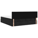 osmannisk sengeramme med madrasser 200x200 cm stof sort