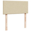 osmannisk sengeramme med madrasser 200x200 cm stof cremefarvet
